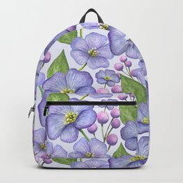 Purple Retro Floral Trendy Collection Backpack