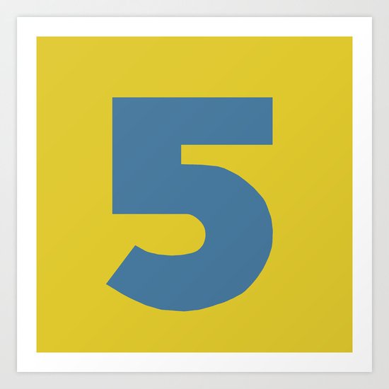 Number 5 Art Print