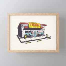 Retro Video Store Framed Mini Art Print