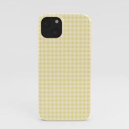 Summery Lemon Yellow Gingham iPhone Case