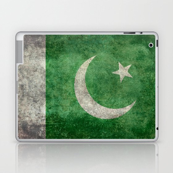Flag of Pakistan in Grungy style Laptop & iPad Skin