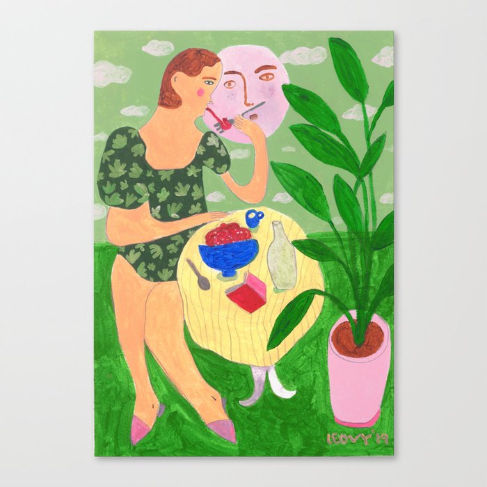 Pasta Romance Canvas Print