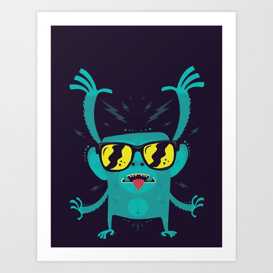 Cool monkey! Art Print