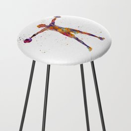 Fitness in watercolor Counter Stool