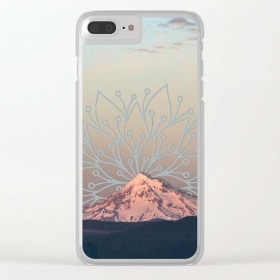Mountain Mandala Clear iPhone Case