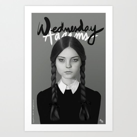 Wednesday Addams Art Print