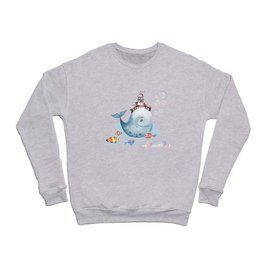 Under The Sea, Under The Water, Whale With Friends, Sea Life  Crewneck Sweatshirt