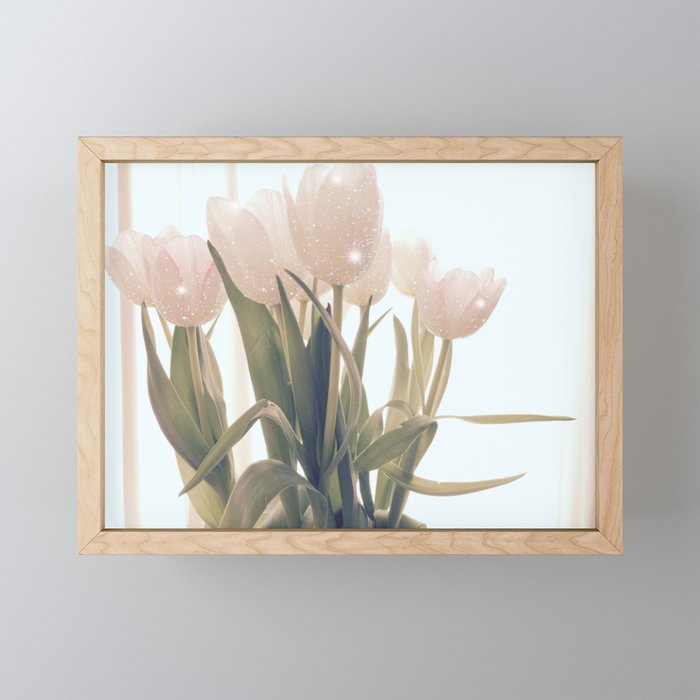 tulips for sparkles Framed Mini Art Print
