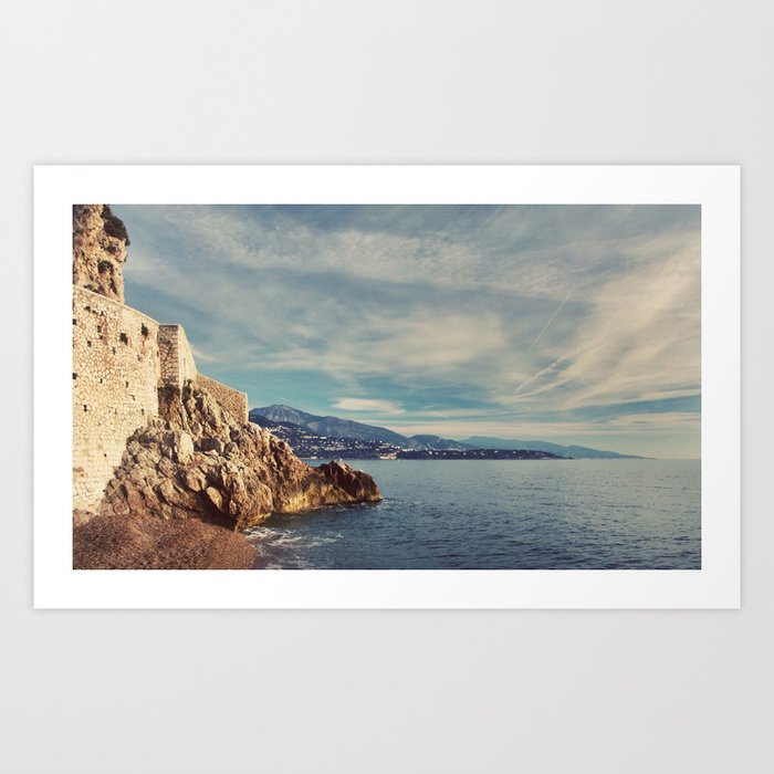 A Monaco View of the French Riviera Art Print