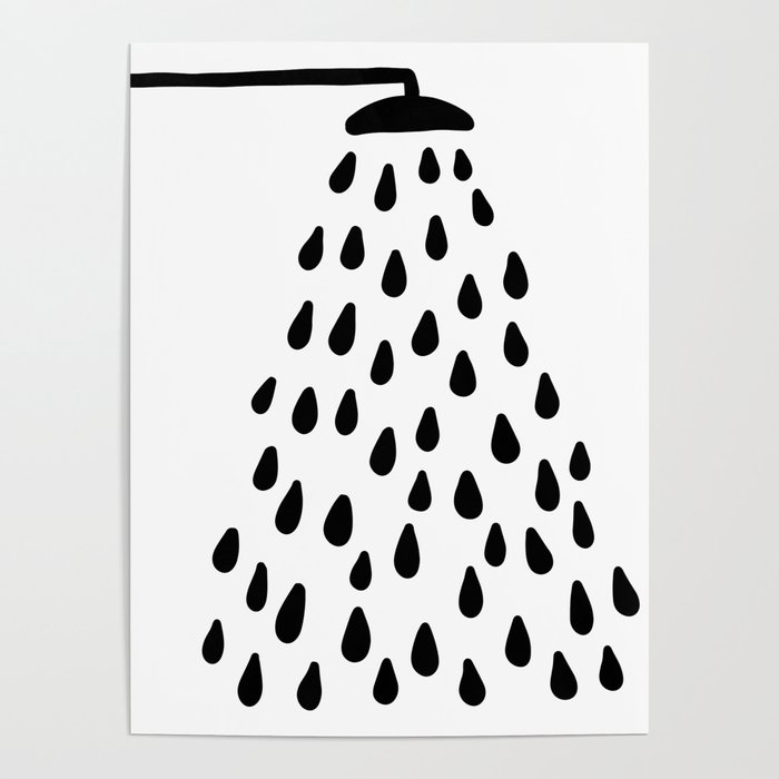 Shower in bathroom Poster