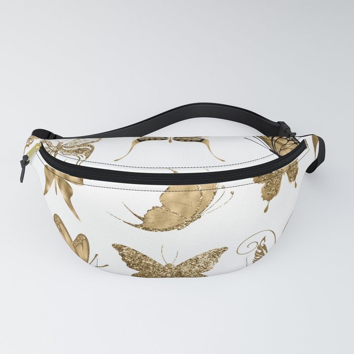 gold glitter fanny pack