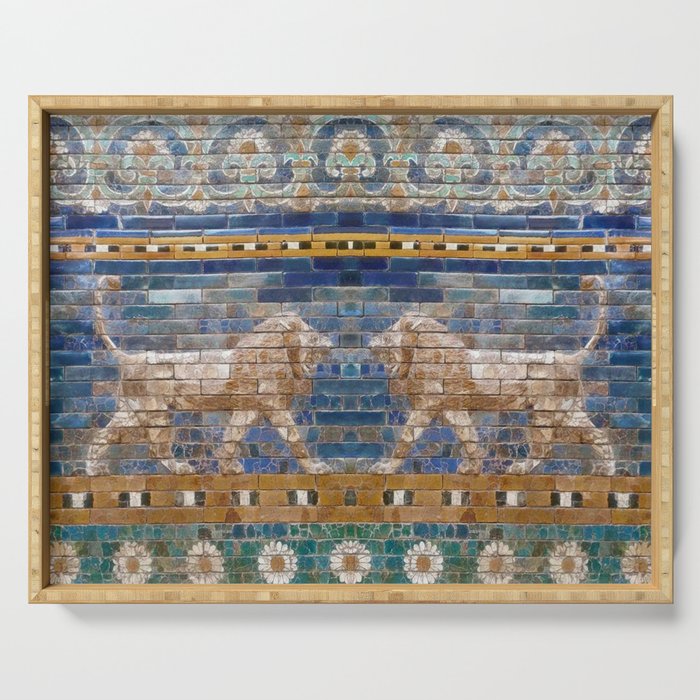 Lion Mosaic Serving Tray