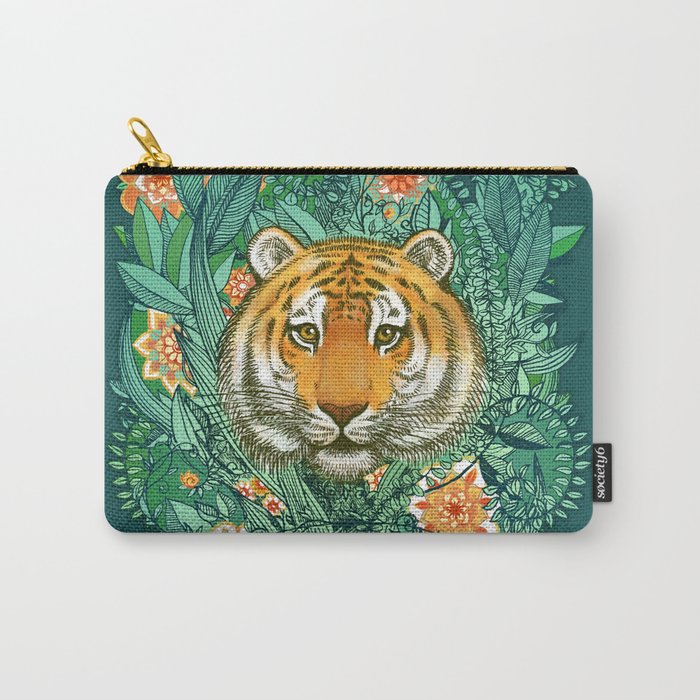 Tiger Tangle in Color Carry-All Pouch