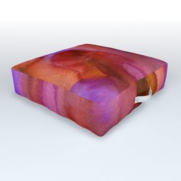 Abstract Watercolor: Lava Lamp (red/purple) Outdoor Floor Cushion
