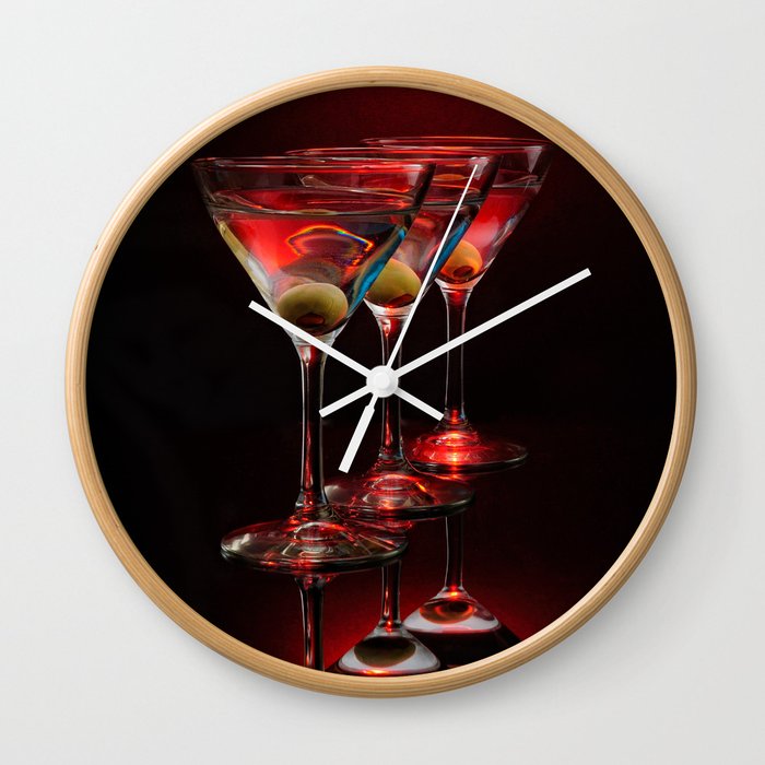 Red hot martinis. Wall Clock