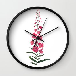 Fireweed Wall Clock
