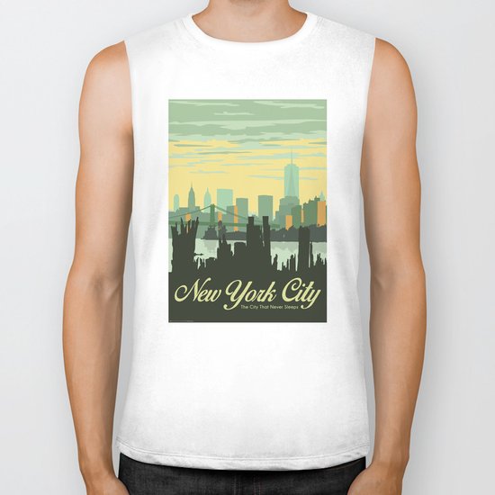 NYC Skyline Biker Tank