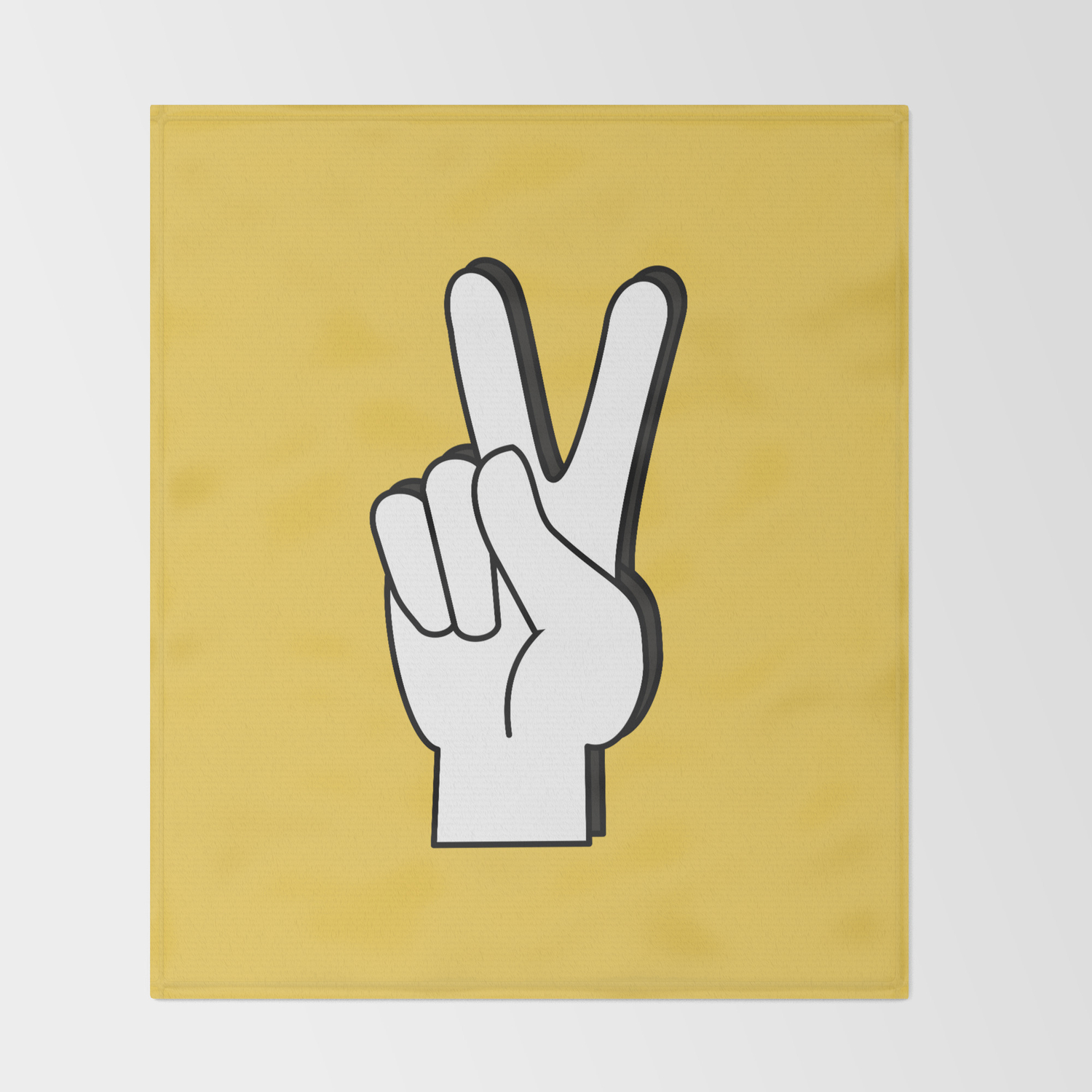 Peace Sign Yellow Throw Blanket By Julenejorgensen Society6