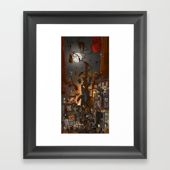 Fracture in the sky Framed Art Print