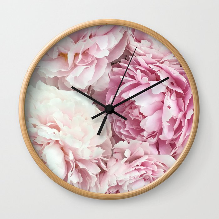 A bunch of peonies Wall Clock