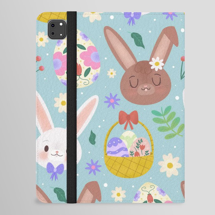 Happy Easter Cute Rabbits Collection iPad Folio Case
