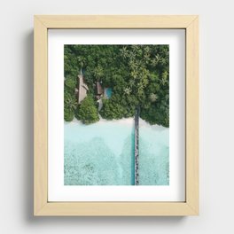 Maldives jungle meets ocean Recessed Framed Print