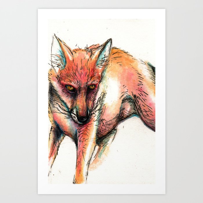Phobia 1  Fox Art Print