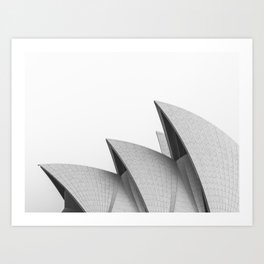 Sydney Opera House in Black and White Art Print