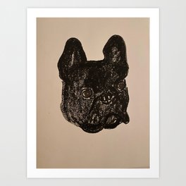Frenchie Face Art Print