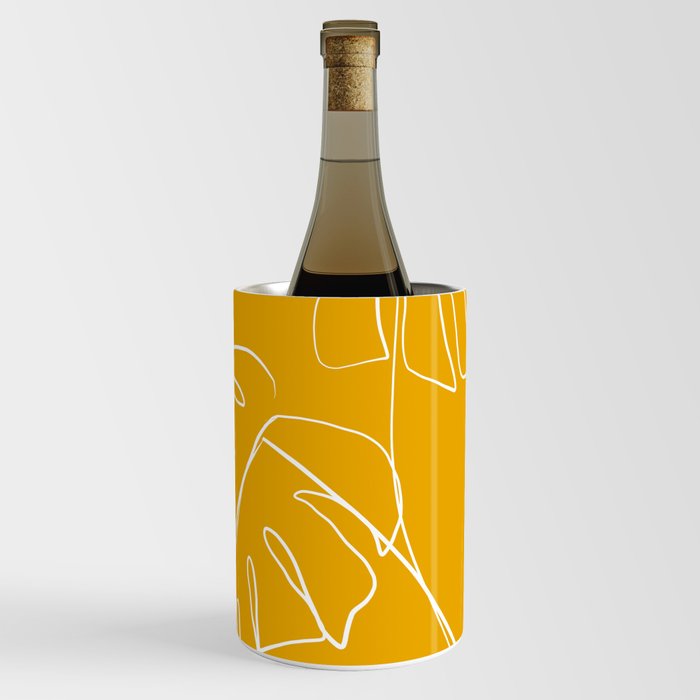 Monstera minimal - yellow Wine Chiller