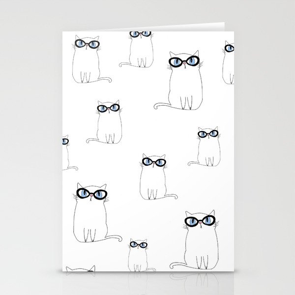 White Cat Stationery Cards
