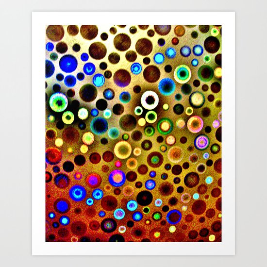Colourful circles pattern Art Print