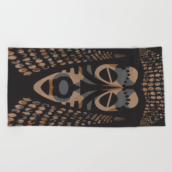 African Tribal Mask No. 1 Beach Towel