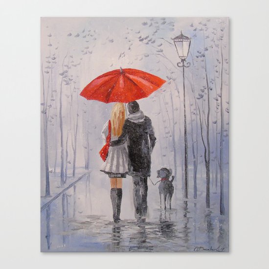 After the rain in the Park Canvas Print