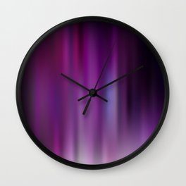Aurora Borealis Wall Clock | Alienair, Nightsky, Digital, Auroraborealis, Ozone, Purple, Pattern, Whitelights, Purplelights, Pop Art 