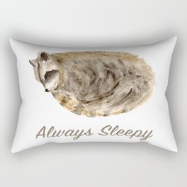 Always Sleepy Raccoon Rectangular Pillow