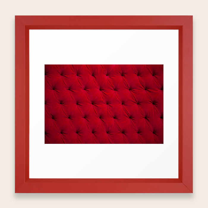 Padded Red Velvet Texture Framed Art Print By Koovox Society6