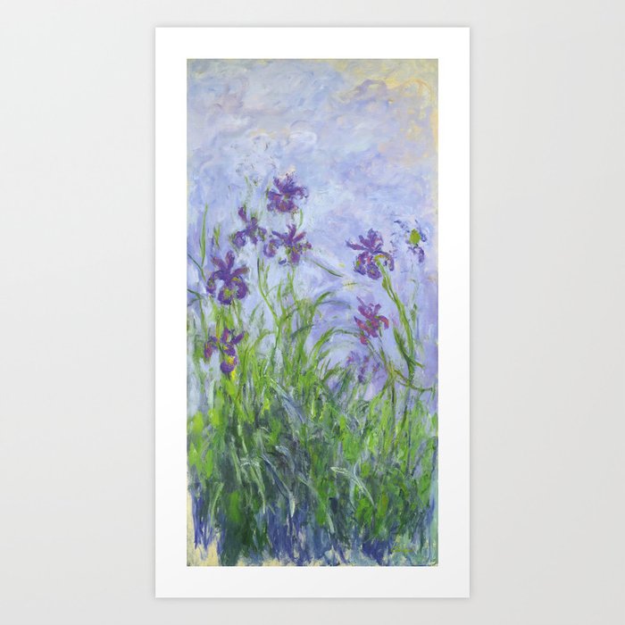 Claude Monet Lilac Irises French Impressionist Art Art Print