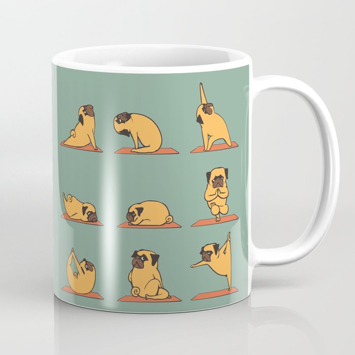 Pug Yoga Coffee Mug by Huebucket