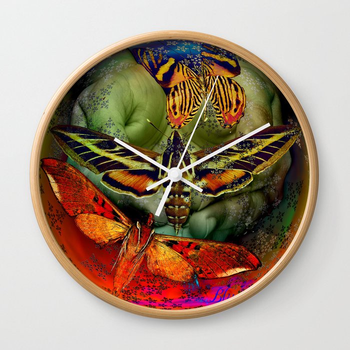 Butterfly Effect Blue Planet Wall Clock By Jlmstudio Society6 How to make a paper clock for teaching time. society6