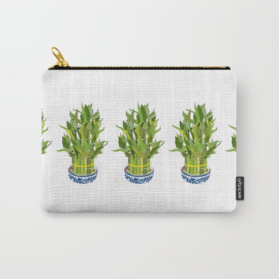 Lucky Bamboo in Porcelain Bowl Carry-All Pouch