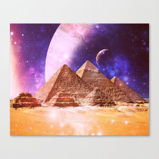 Galaxy Pyramids Canvas Print