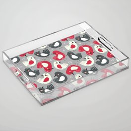 Winter Birds Acrylic Tray