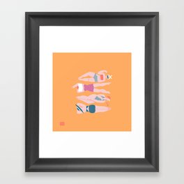 Beach Girls Framed Art Print