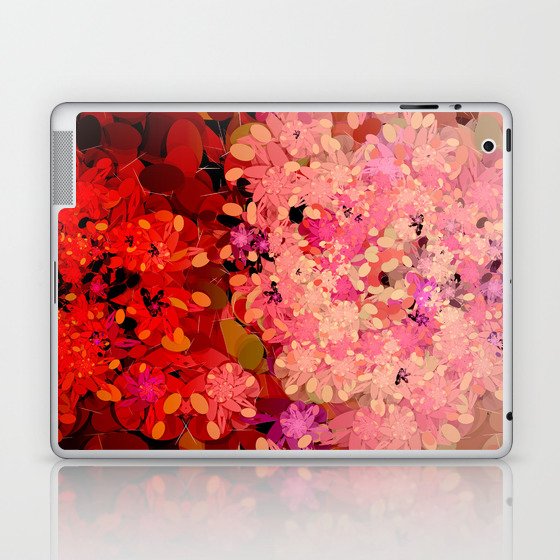 Two Different Worlds -- Floral Pattern Laptop & iPad Skin