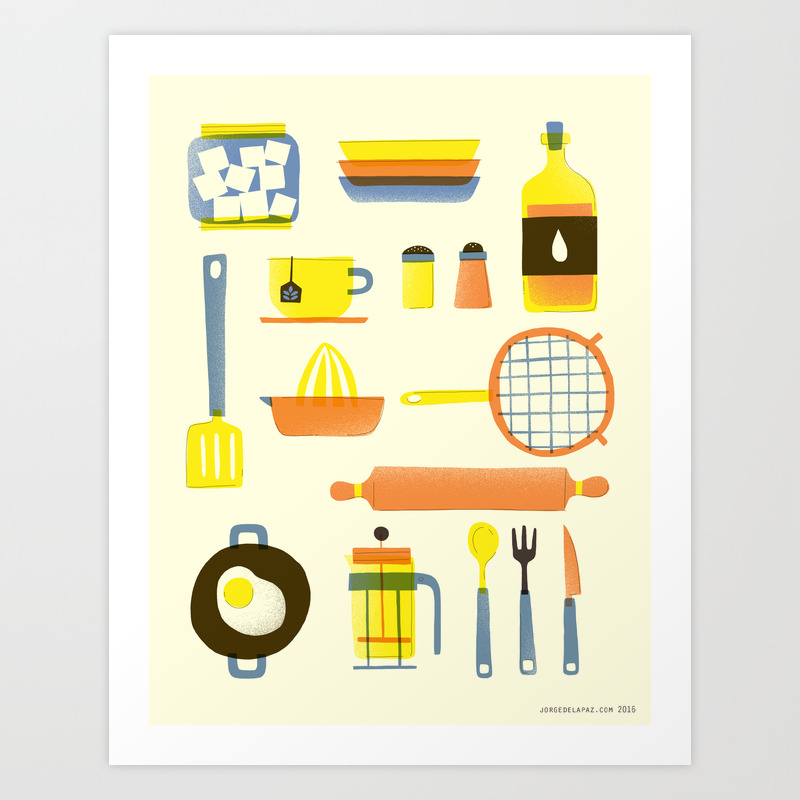 Kitchen Stuffs Art Print By Jorgevictor Society6