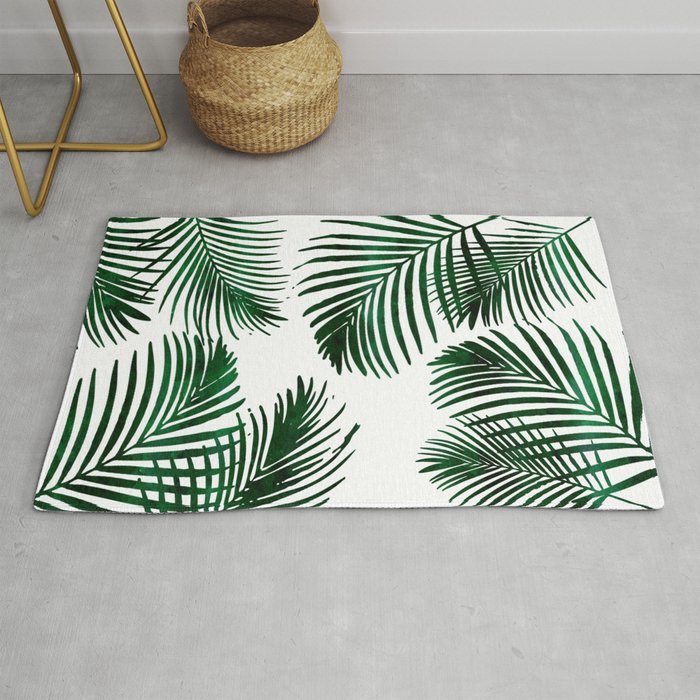 Tropical Palm Leaf Rug