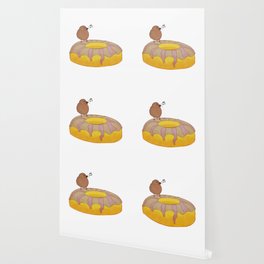 Bird on a Biiig Doughnut Wallpaper