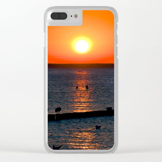 Summer Sunset on the Baltic Sea Clear iPhone Case
