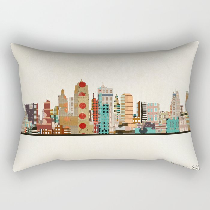 kansas city skyline Rectangular Pillow